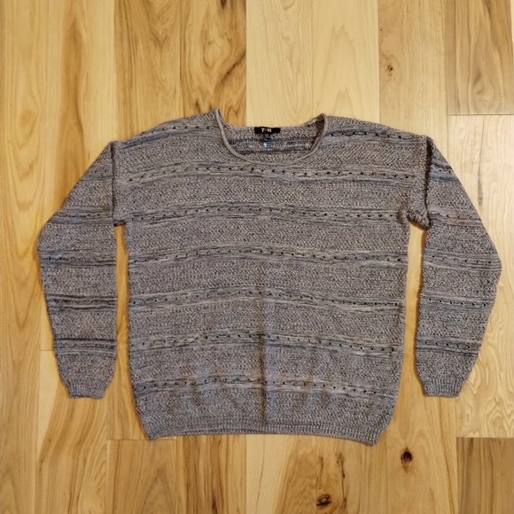 Yest Knit Pullover Sweater 100% Cotton Crew Neck Long Sleeve Multicolor Size 10 - Picture 1 of 9